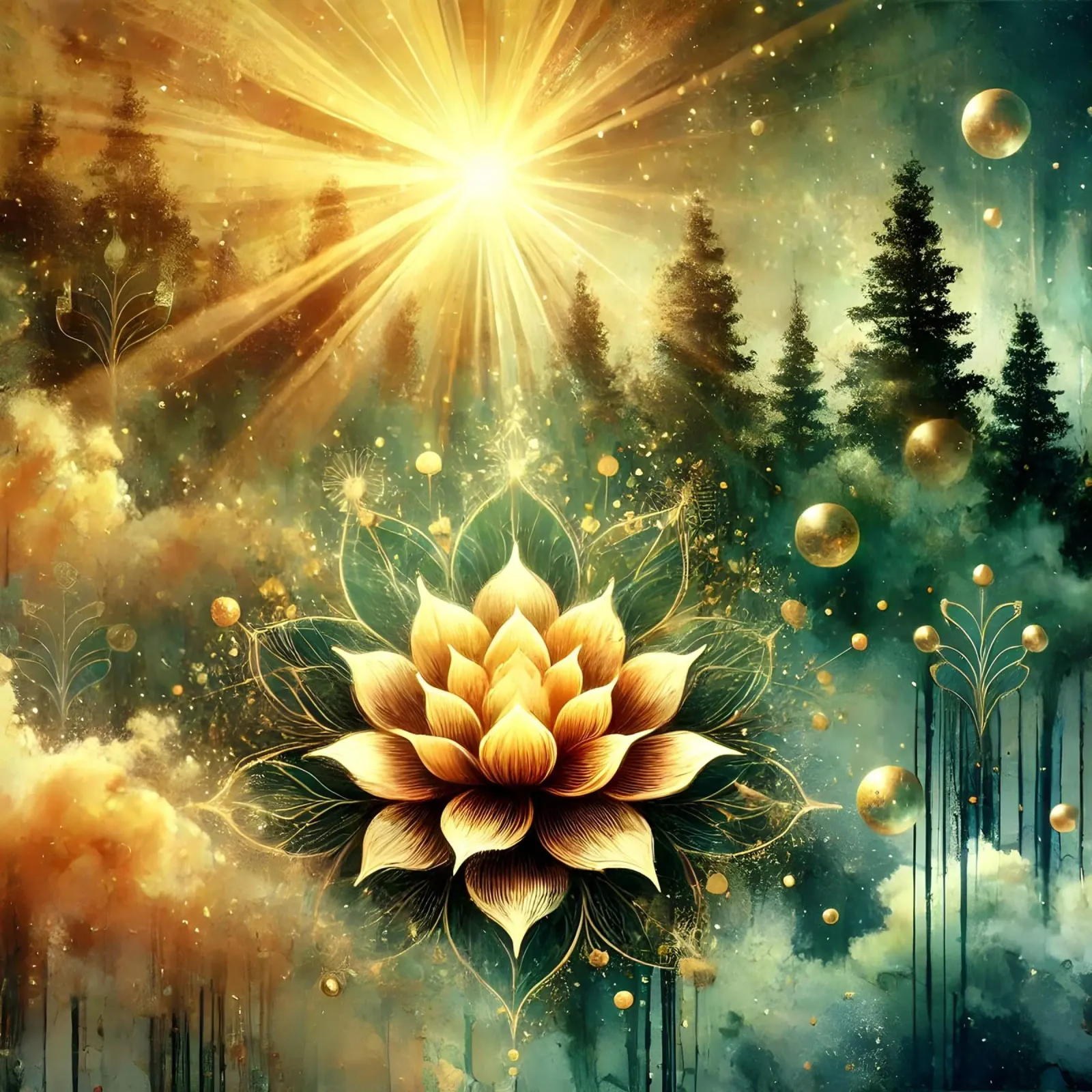 Flower of life - watercolour style poster with plastic frame by spiritual