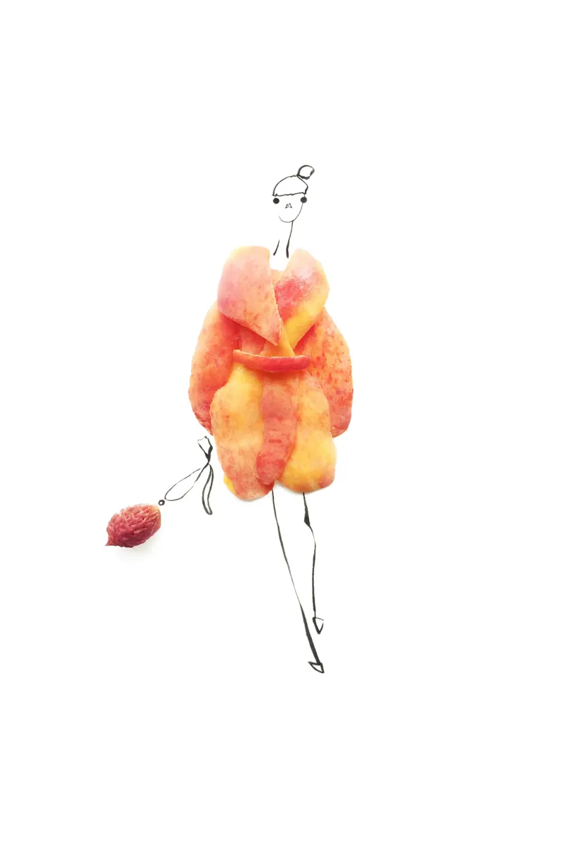 Peach Fuzz acrylic glass by Gretchen Roehrs
