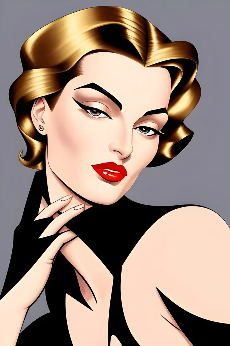 ELEGANTE RAGAZZA ART DÉCO poster da ART DECO