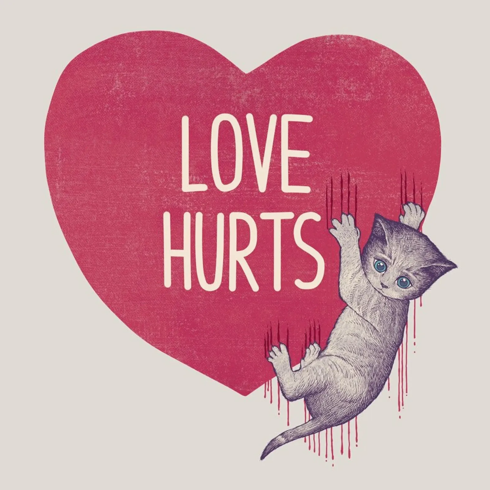 Love Hurts poster with plastic frame by Tobe Fonseca