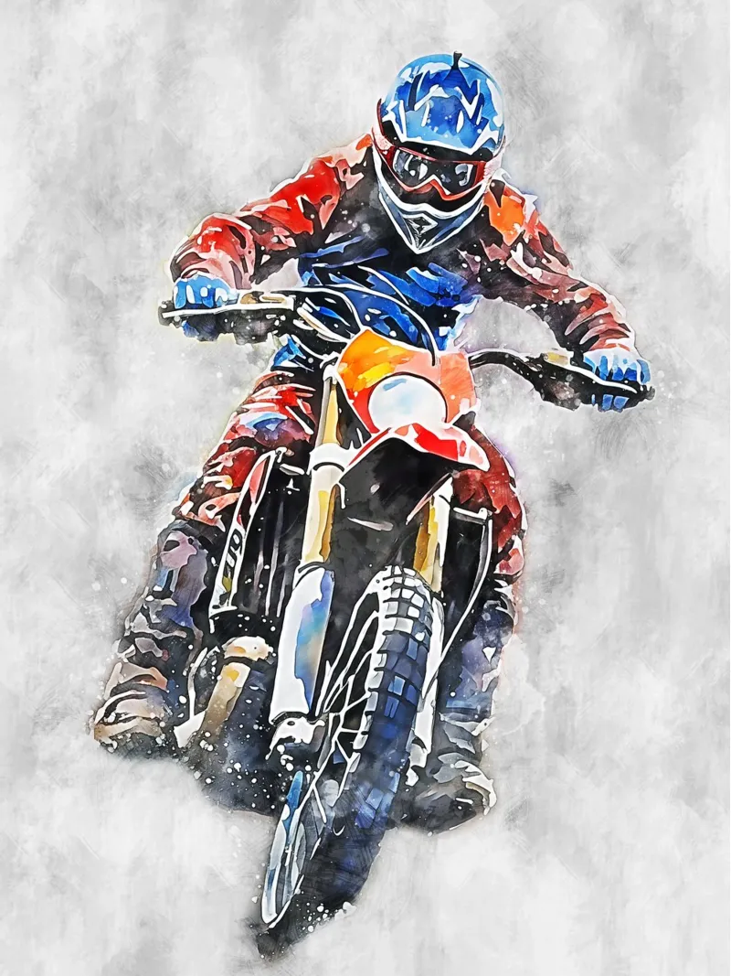 Motocross Color Gray pellicola backlit da Mateo
