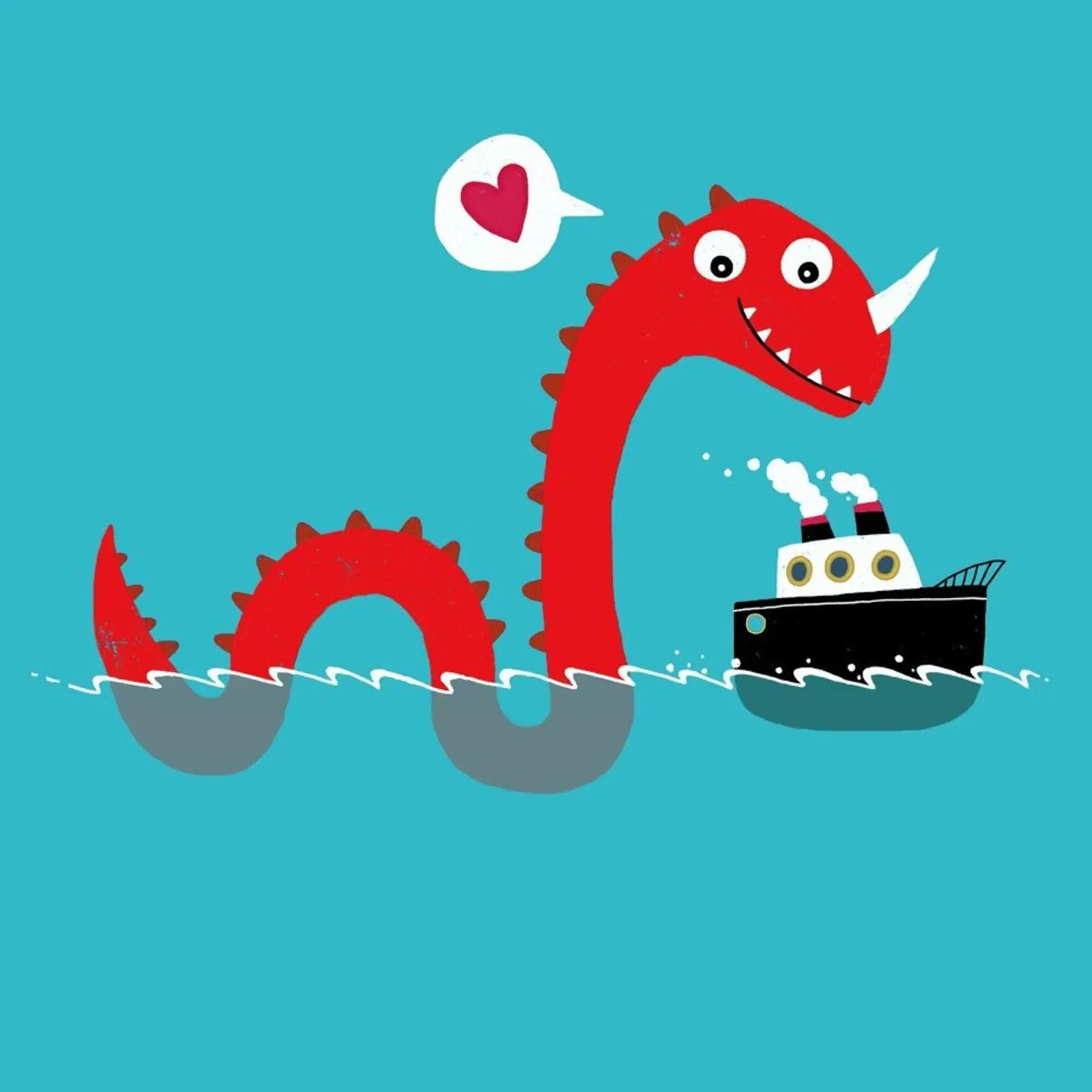 Love on the Open Seas poster with wooden frame by DinoMike
