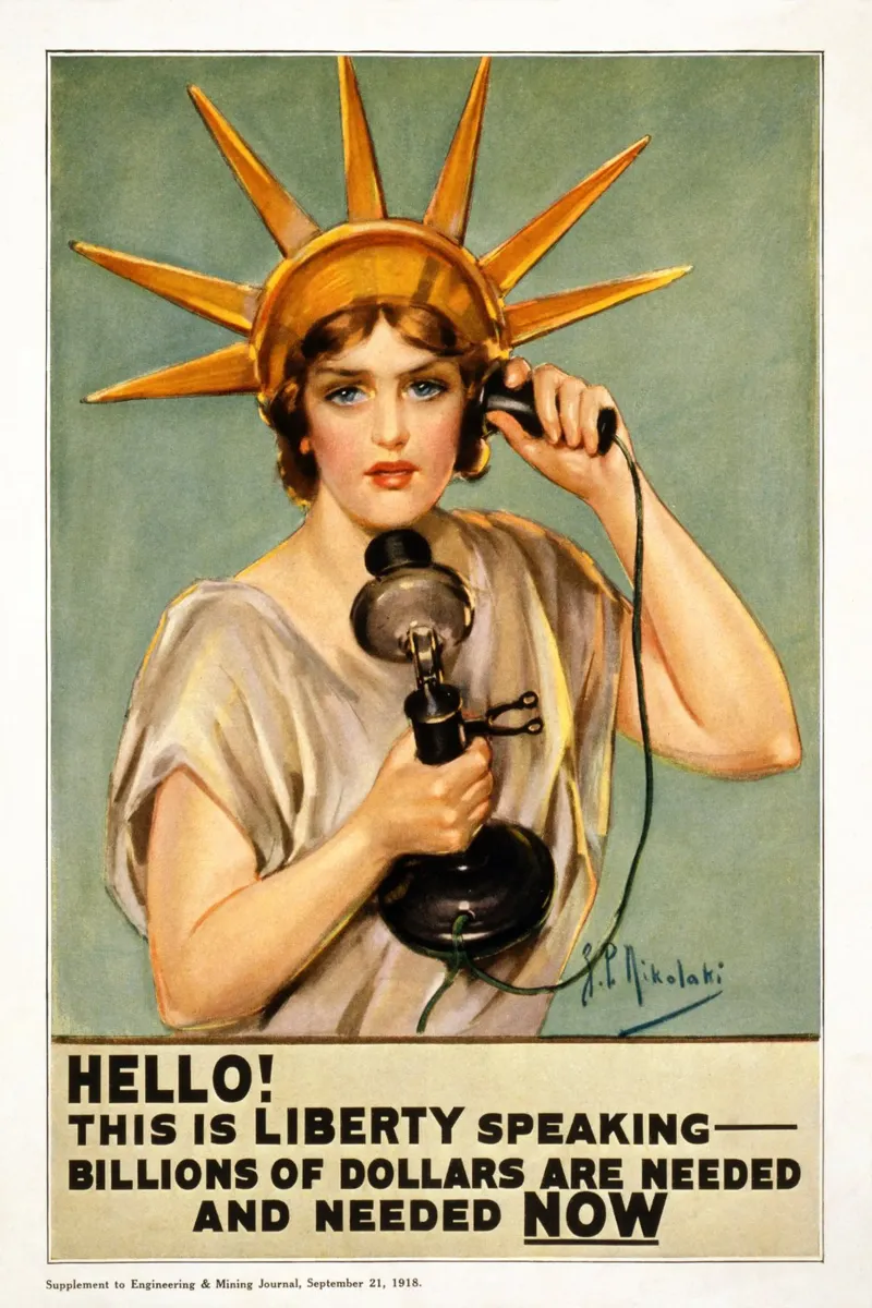 Vintage Poster - Hallo, hier spricht die Freiheitsstatue poster da Old Masters