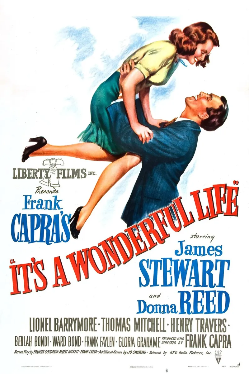 Vintage Filmposter - It`s a wonderful Life poster con telaio in legno da Old Masters