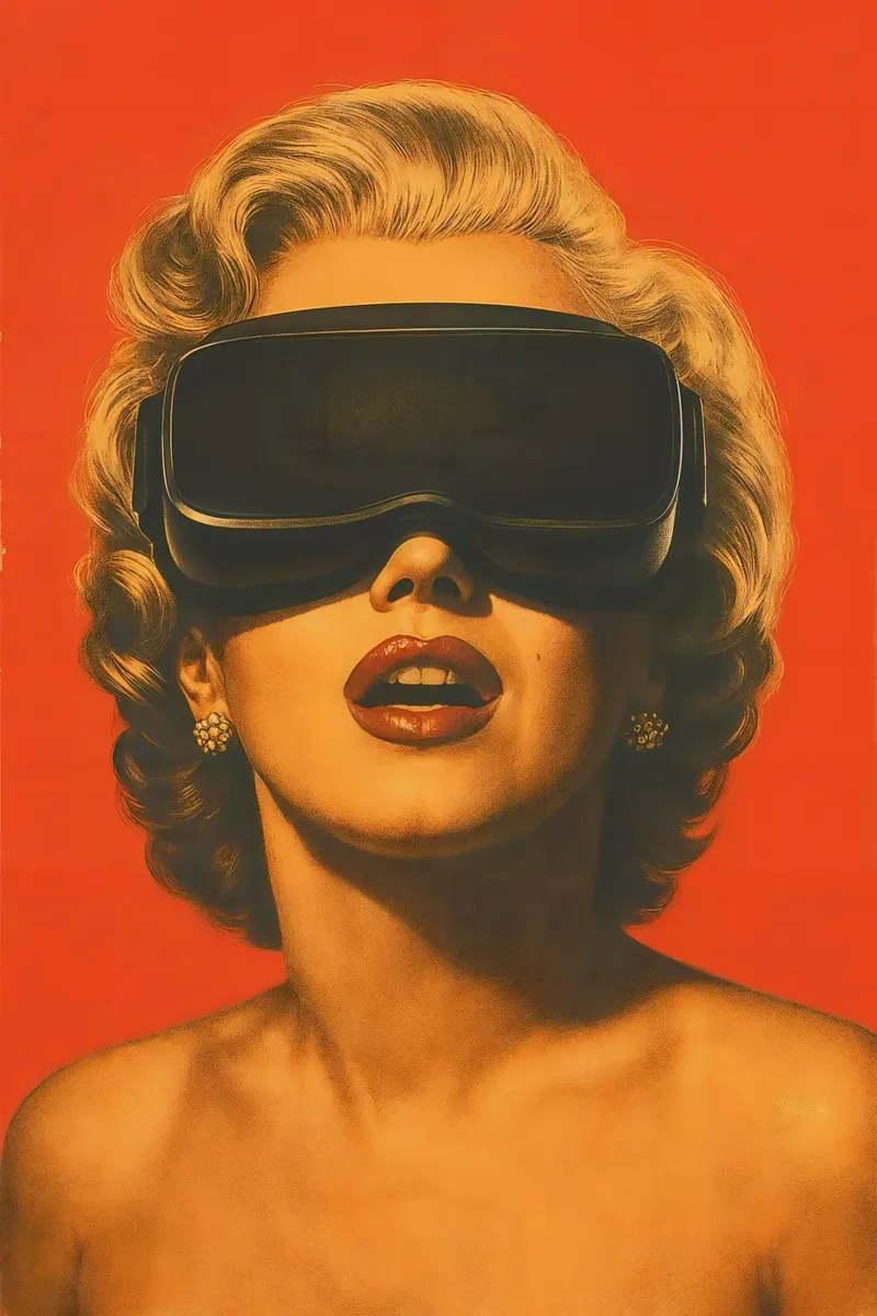 Pop icon of the future: Marilyn Monroe meets VR forex plate by Studio Mooodz