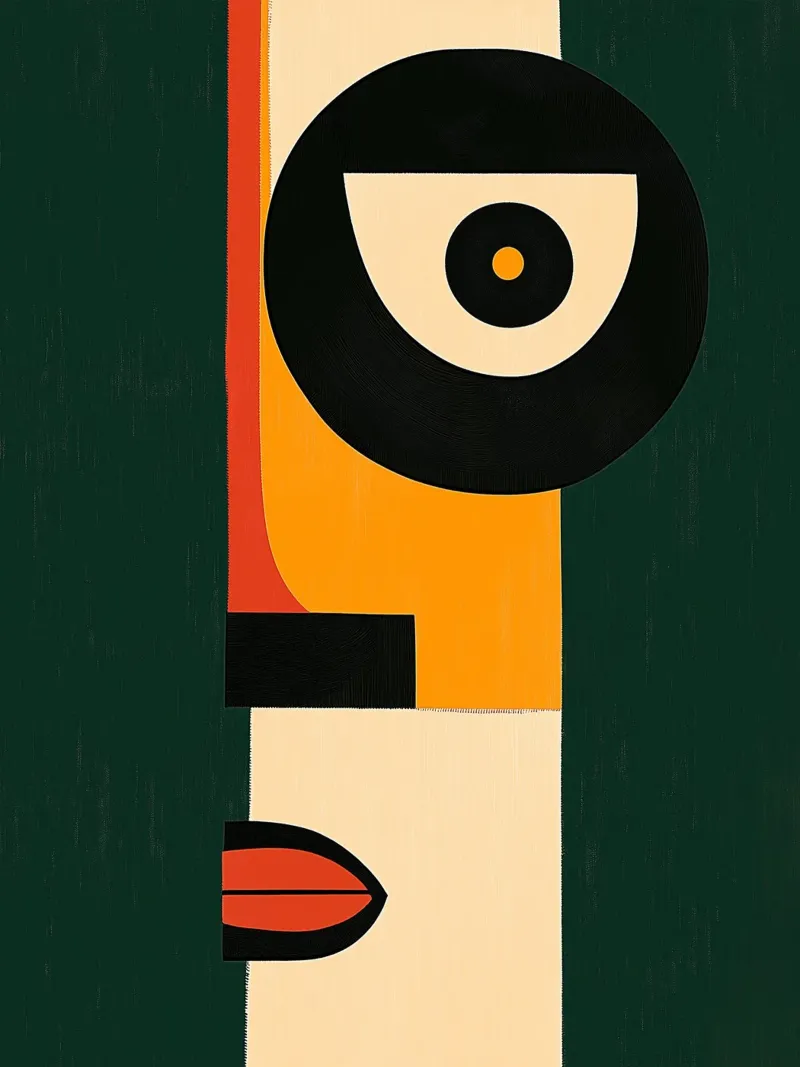 Abstract portrait canvas by DWA