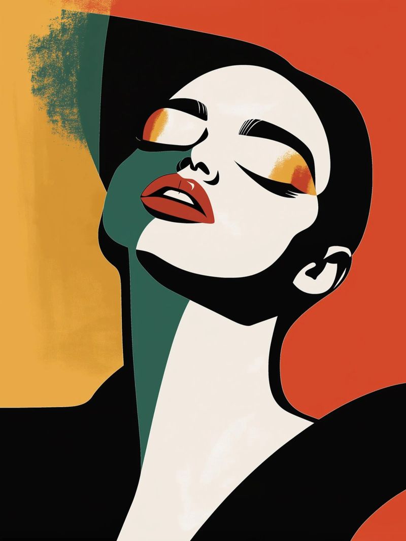 Graphic portrait poster by DWA