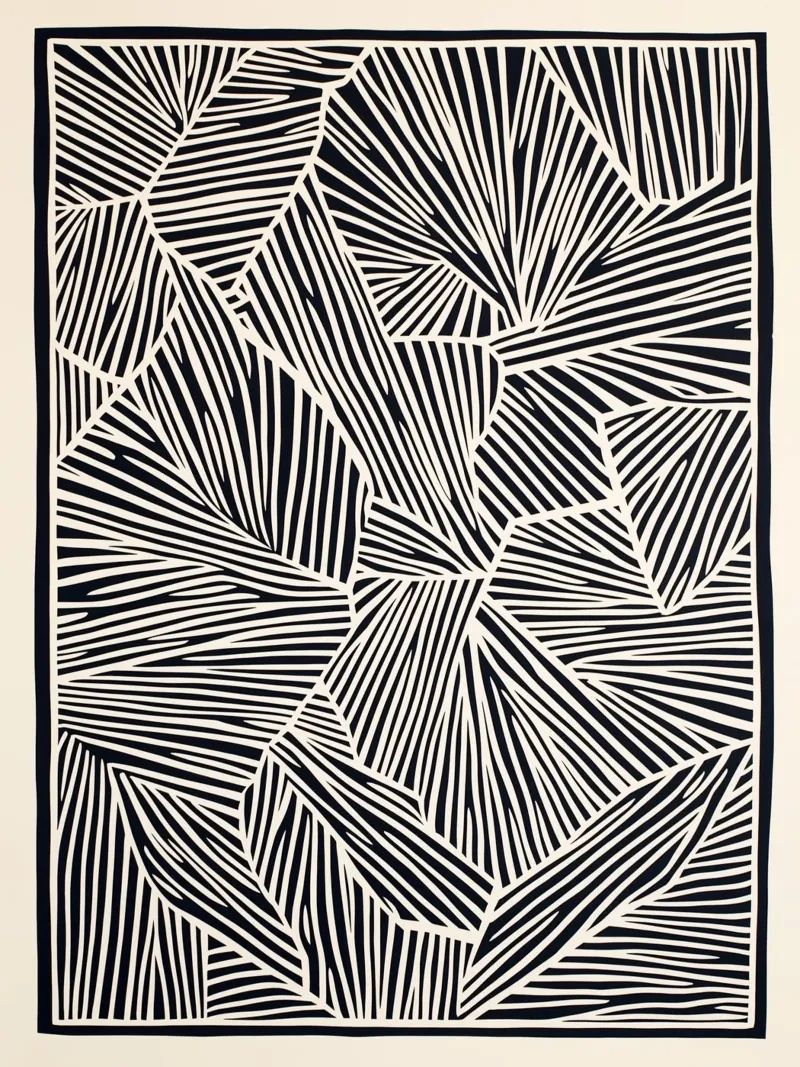 Motivo grafico di linee astratte carta hahnemühle da DWA