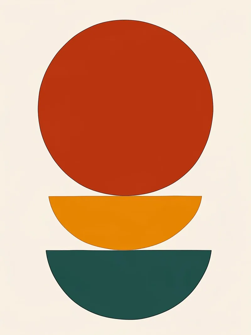 Geometric harmony poster with plastic frame by DWA