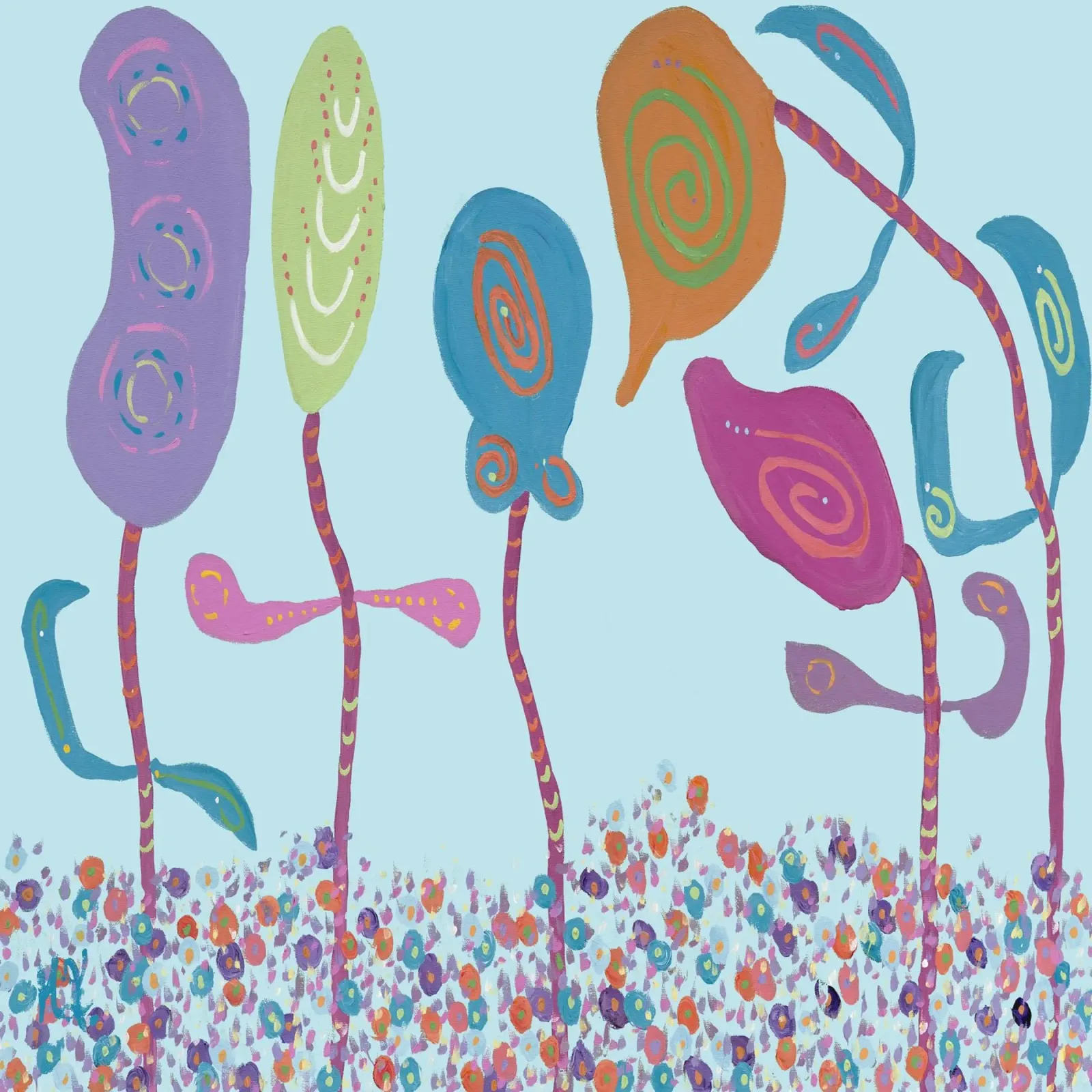 Schoonheid van delen - Blauw canvas van Helen Joynson