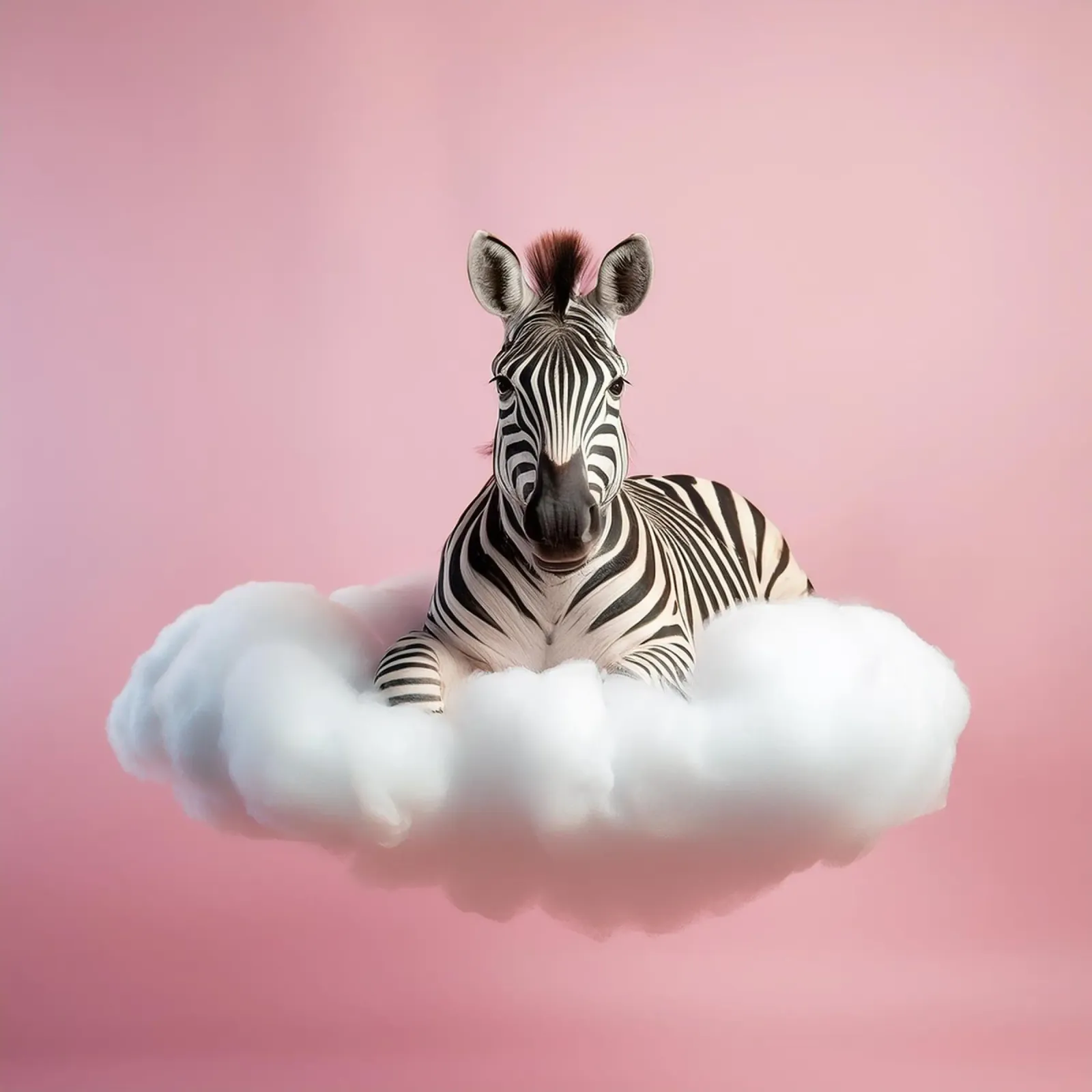 Dreamy Zebra on a Cloud: Whimsical Animal Wall Art Print hahnemühle by FlexiDesignsByK