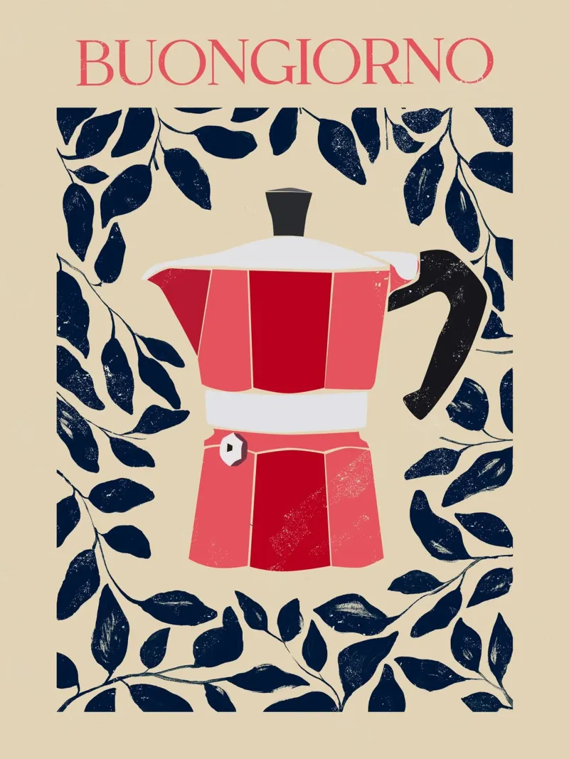 Good morning poster with plastic frame by Indigo Rain