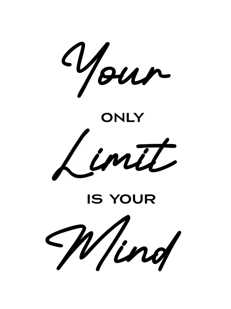 Your Only Limit Is Your Mind Minimalist Typography hahnemühle by YV TYPOGRAPHY