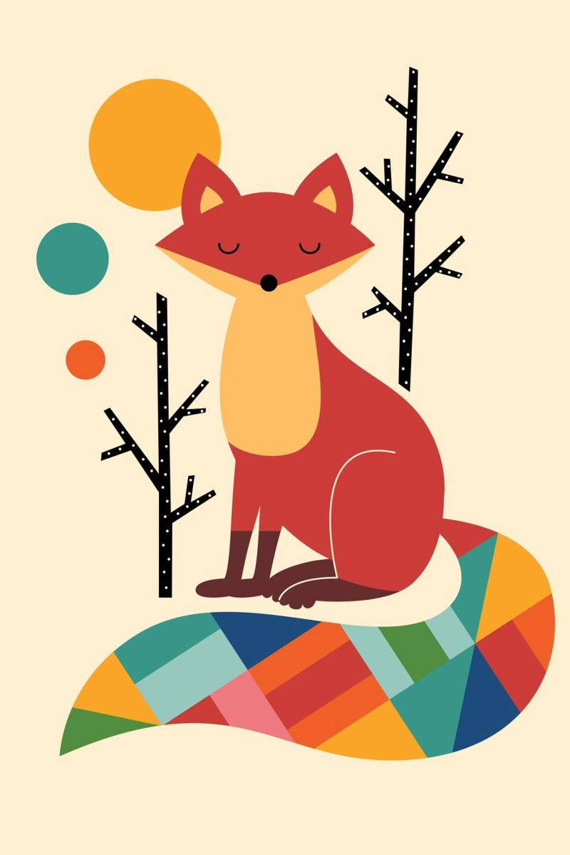 Regenbogenfuchs Poster von Andy Westface