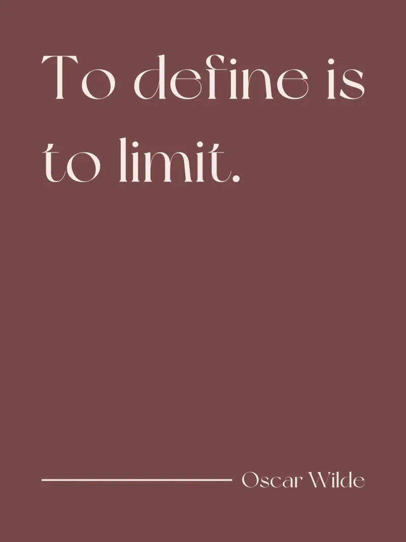 To define is to be limit quote (Brown Tone) canvas with Floater frame by Paigaam Studio