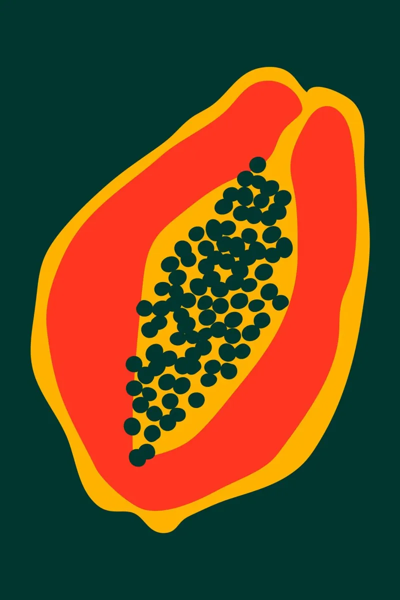 Tropical Papaya hahnemühle by Mariery Young