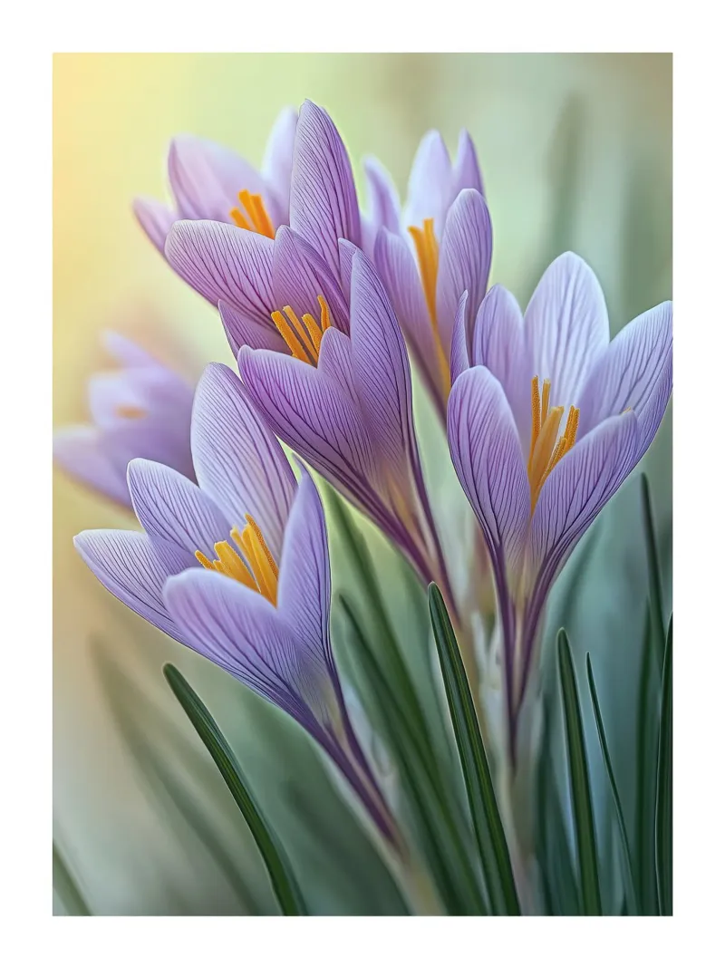 Crocus violets canvas by Flora & Horizon