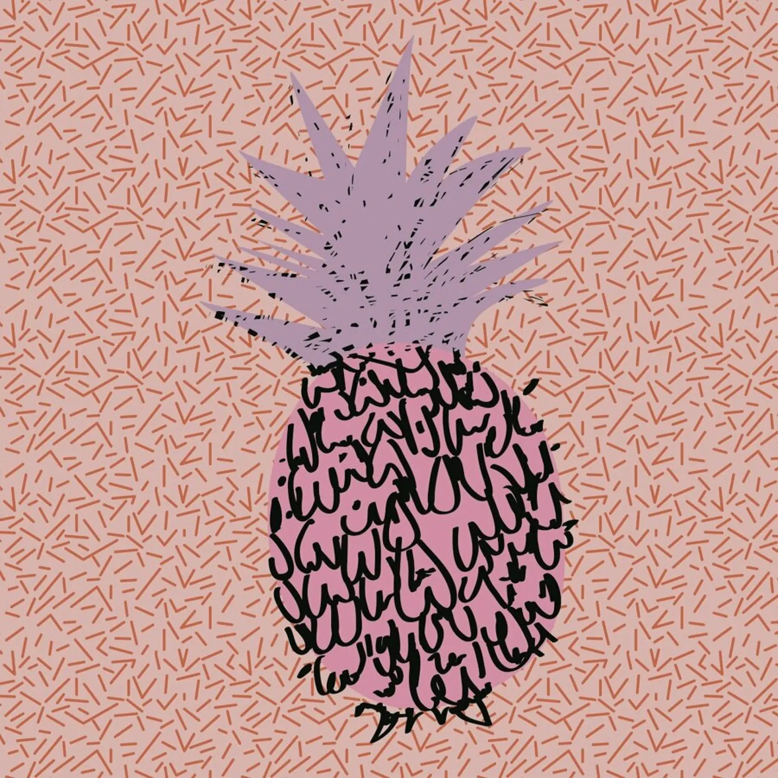 Memphis Pineapple pellicola backlit da Mariery Young