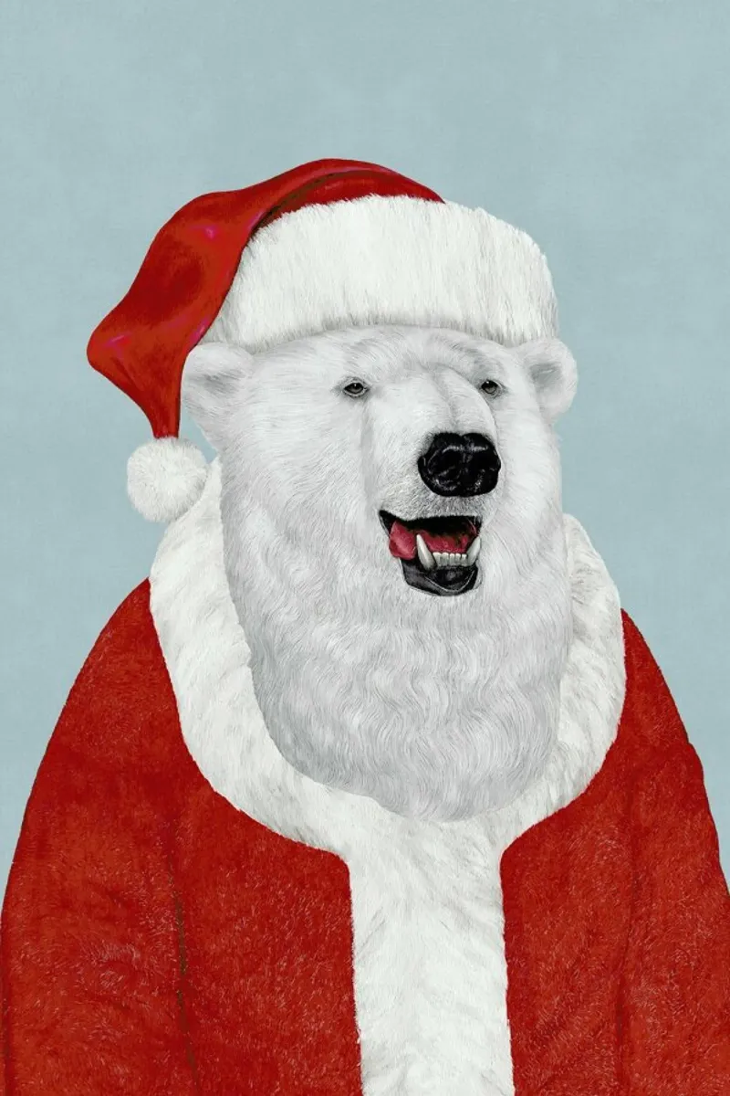 Polar Bear Santa backlit film by Animal Crew