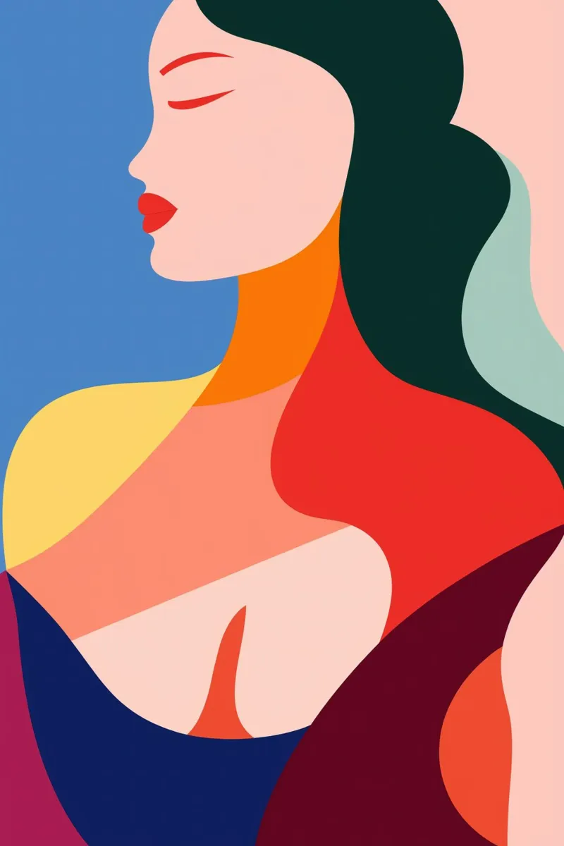 Astrazione femminile | Ritratto di donna poster da Autofocus