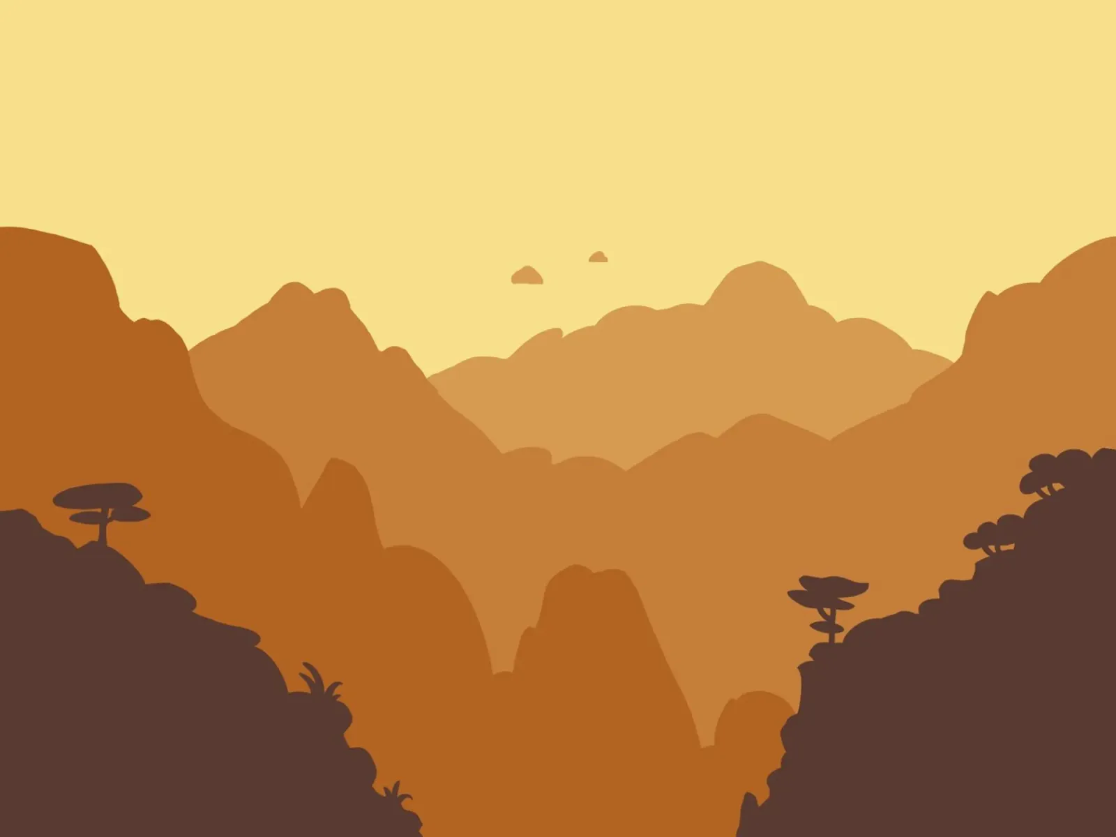 Mountains poster with aluminum frame by C.WILL