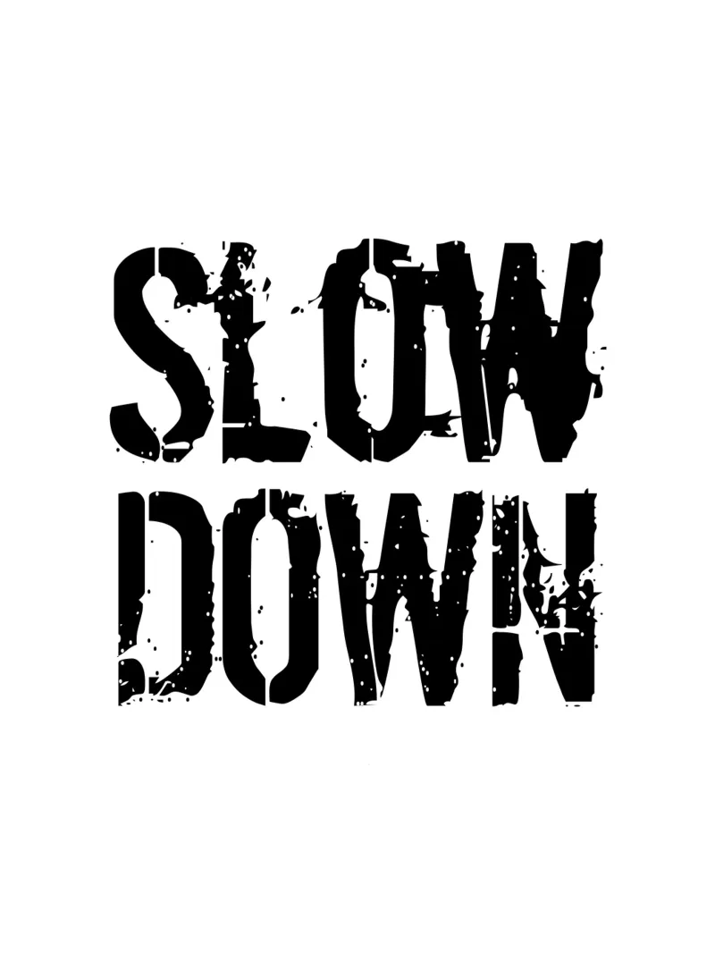 Tipografia estetica slow down pellicola backlit da YV TYPOGRAPHY