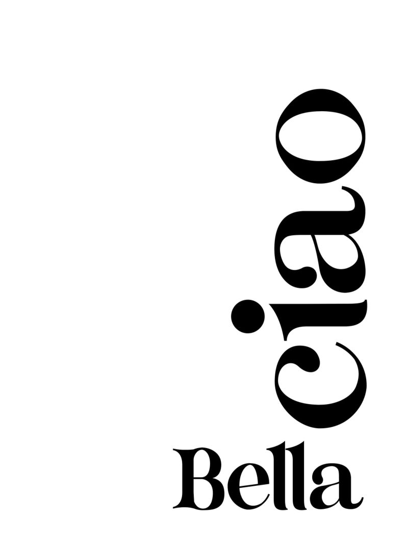 Bella Ciao Simple Modern Minimalist Typography canvas by YV TYPOGRAPHY