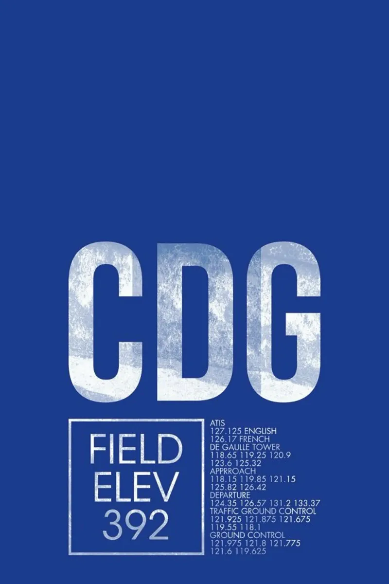 CDG Paris poster met houten frame van 08left