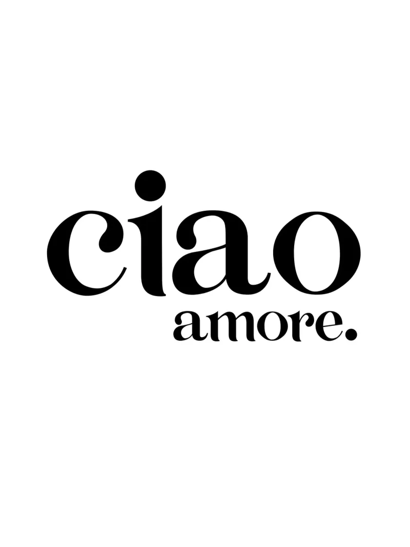 Ciao Amore Simple Modern Minimalist Typography canvas by YV TYPOGRAPHY
