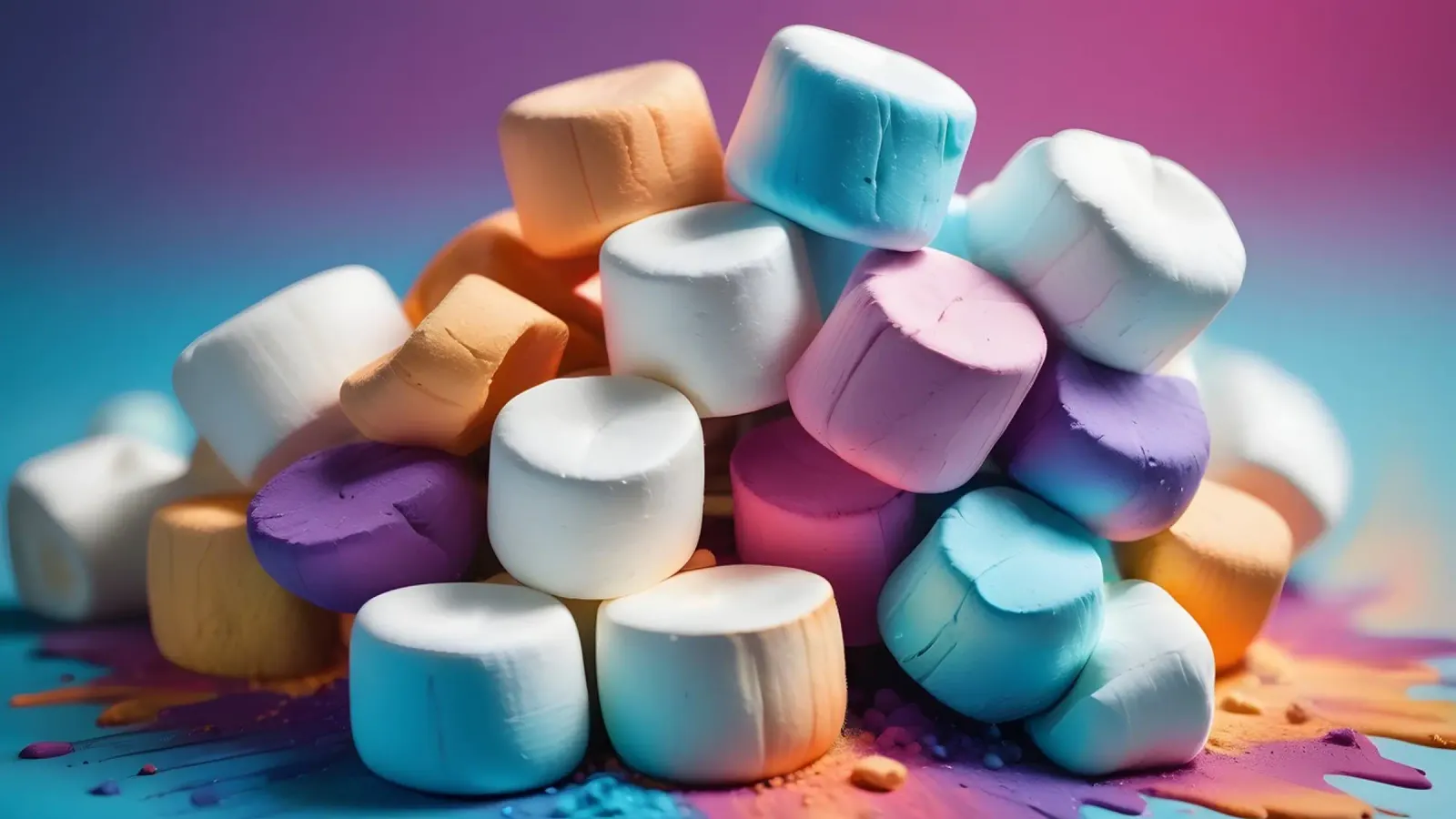 Marshmallow colorati impilati in modo giocoso plexiglass da DesignDoodle