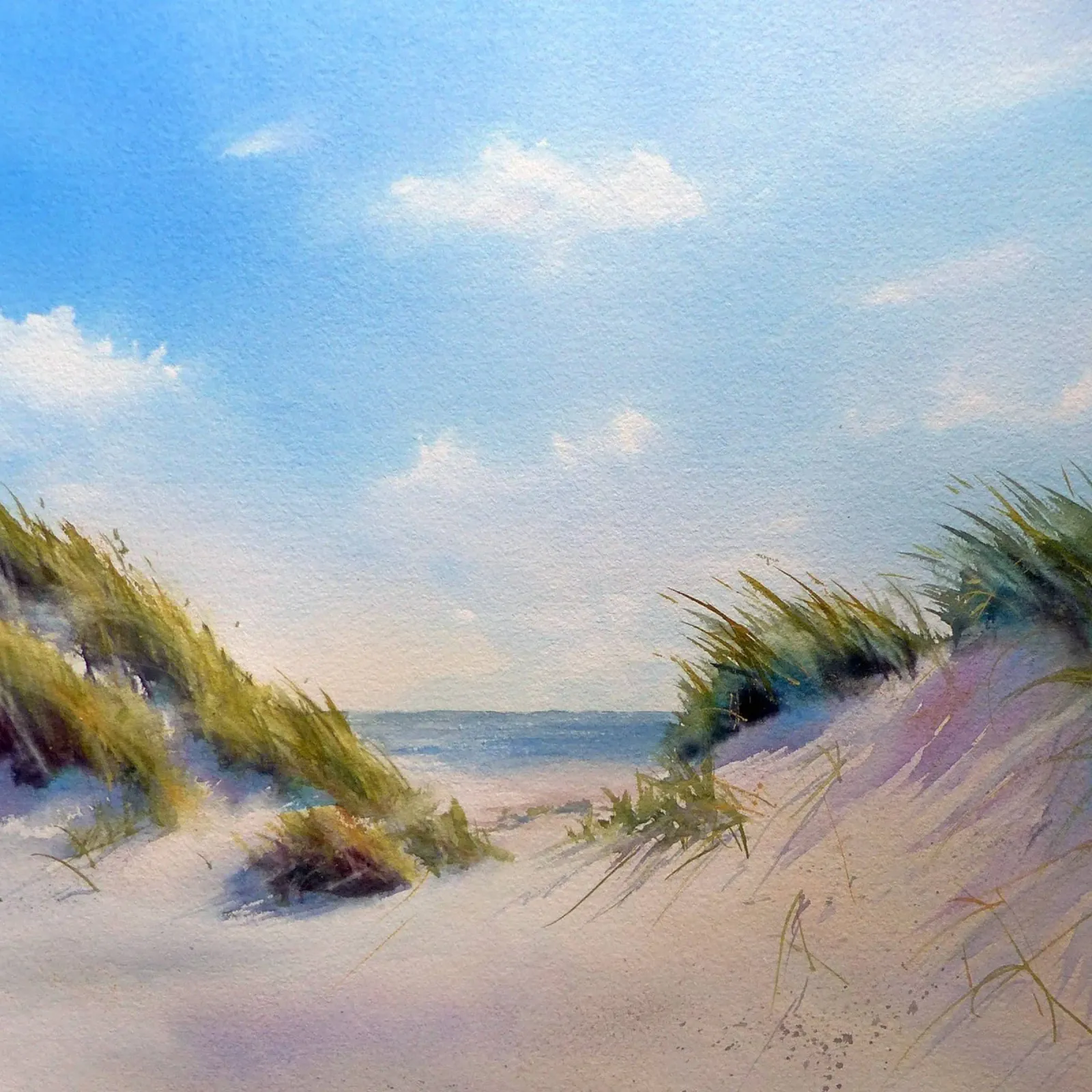Path to the sea canvas by Meeresaquarelle