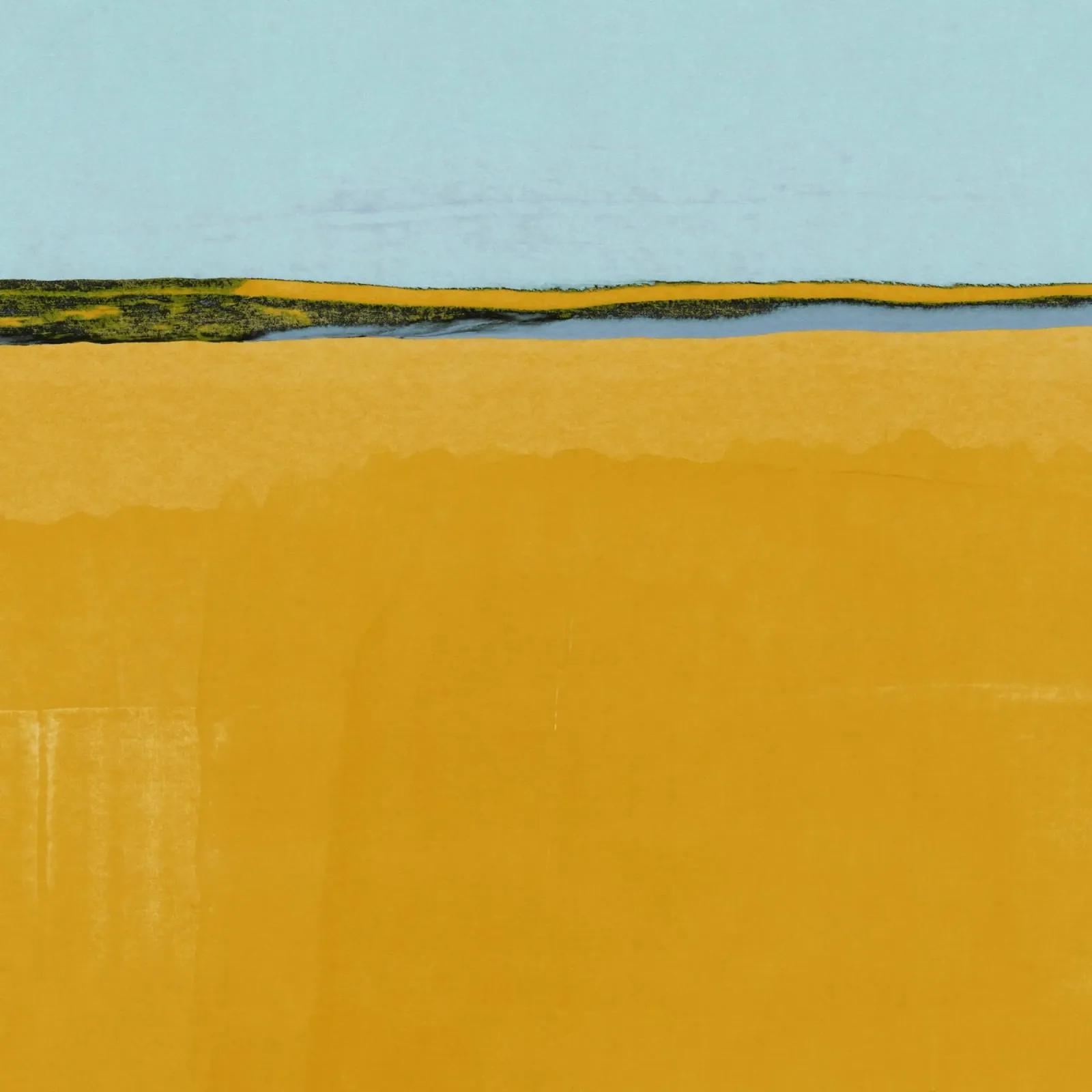 Where Blue Meets Gold poster with plastic frame by Alisa Galitsyna