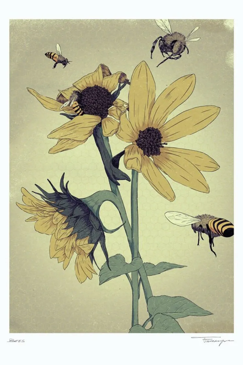 Bees pellicola backlit da Faunesque