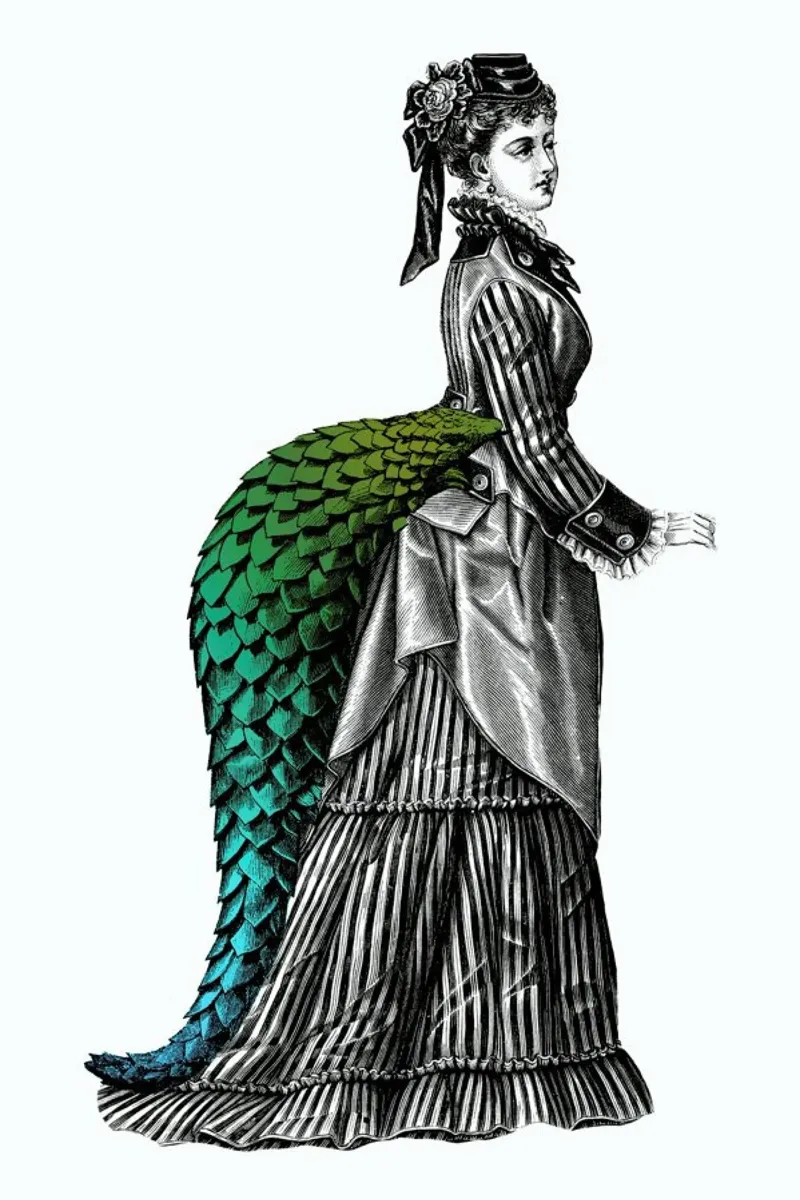 Evangeline poster con telaio in legno da The Gently Unfurling Sneak