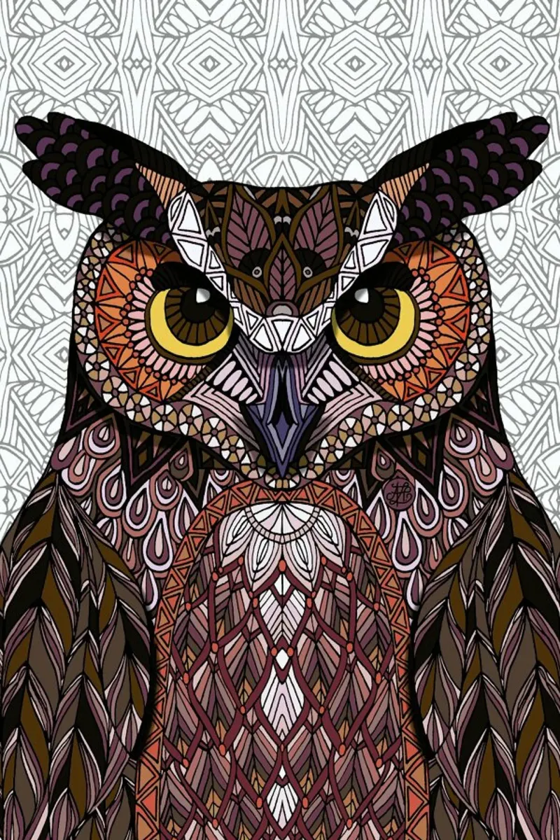 Great Horned Owl hahnemühle by Angelika Parker