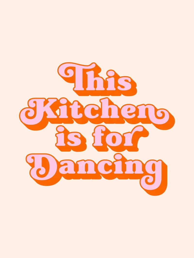 This kitchen is for dancing (Peach tone) hahnemühle by Paigaam Studio