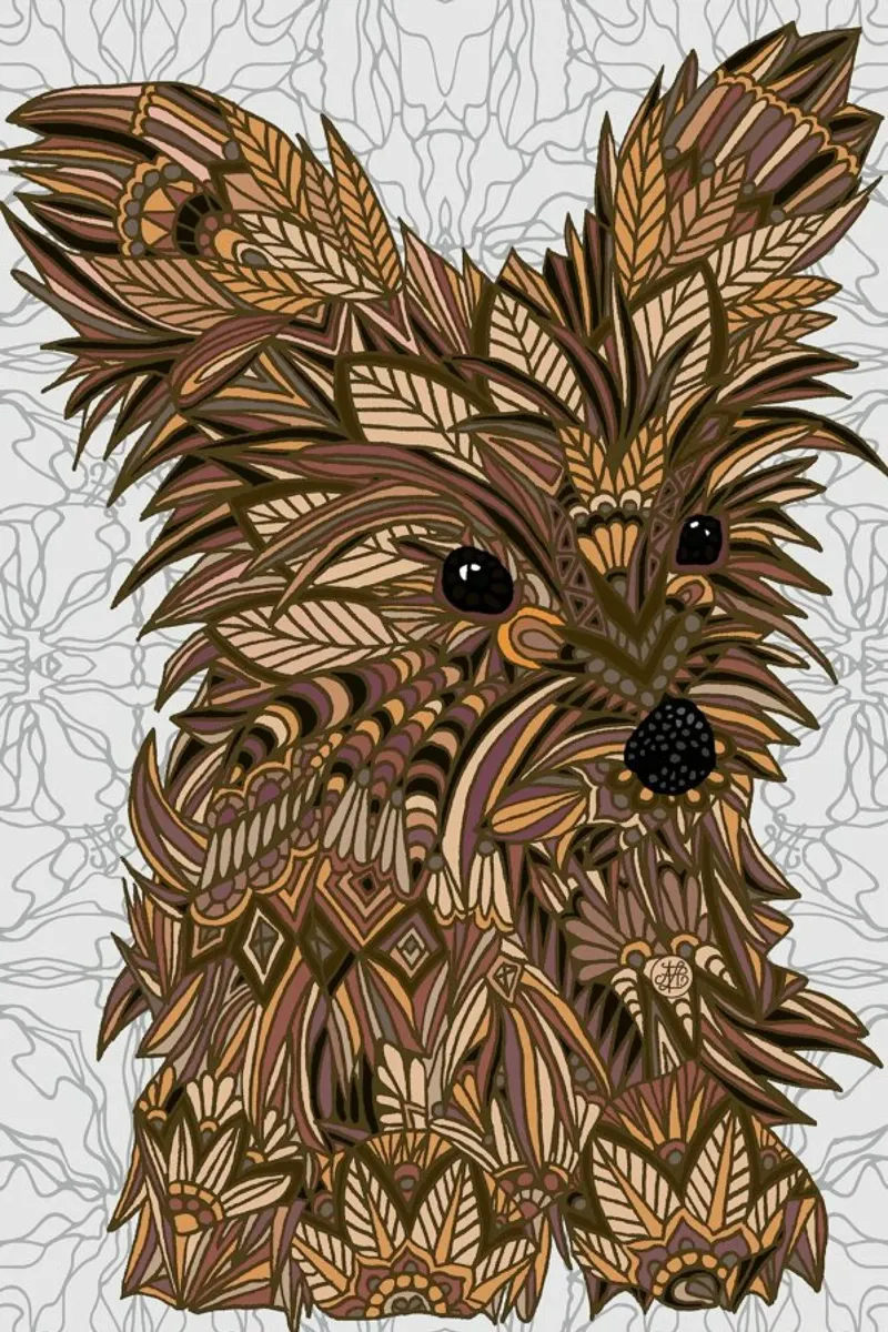 Yorkie poster con telaio in plastica da Angelika Parker