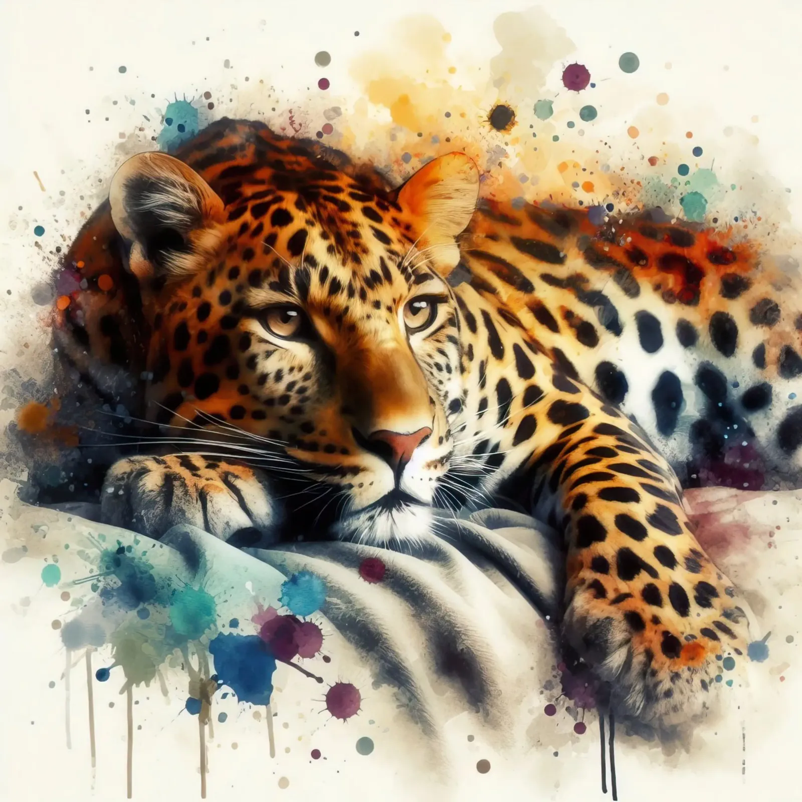 Un leopardo nel mio letto pellicola backlit da ARTVI-SHOP