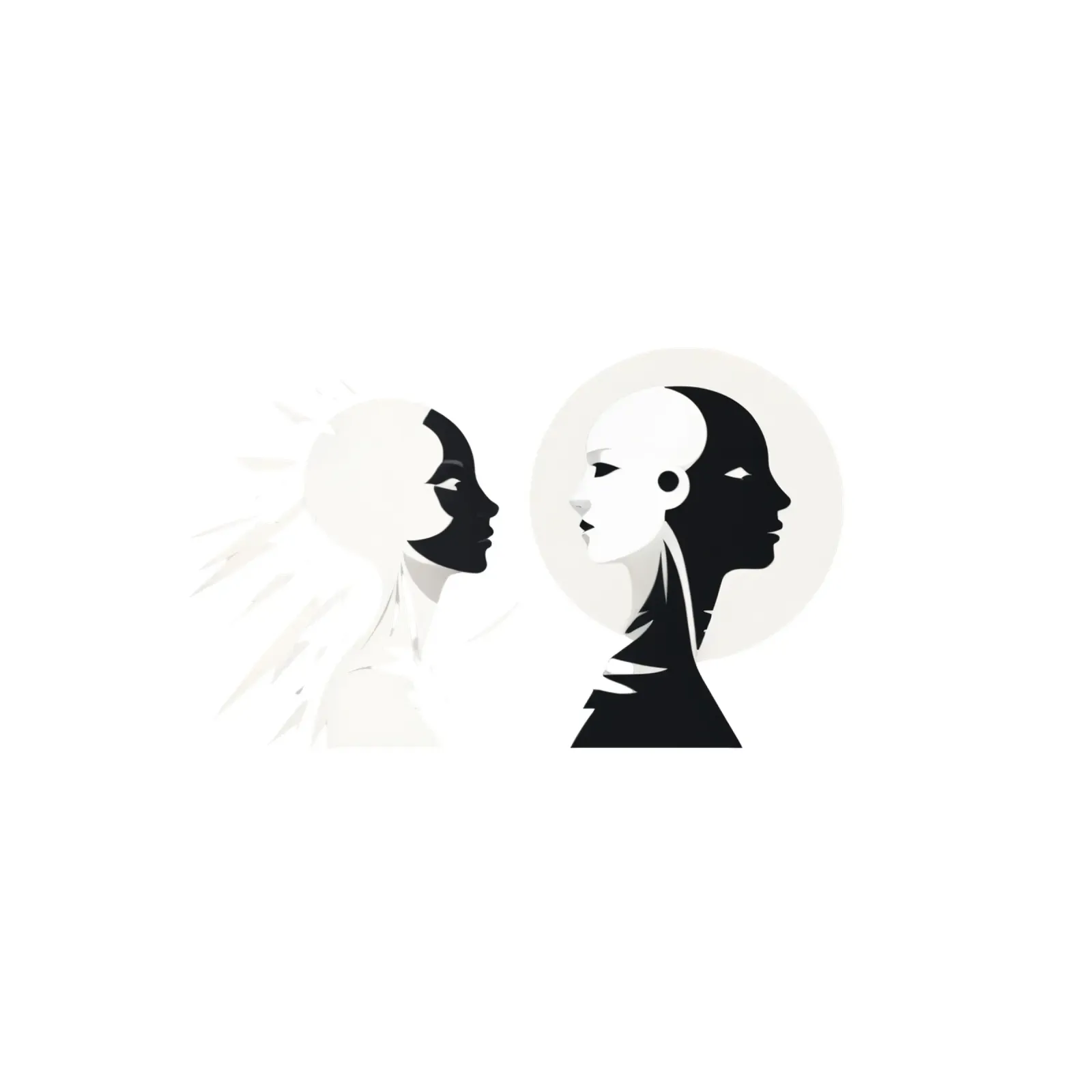 Un design moderno che mostra un contrasto stilizzato tra l'essere umano e il pellicola backlit da DesignDoodle