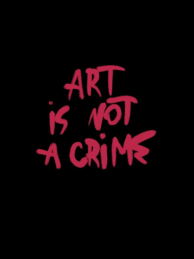 Art Is Not A Crime pellicola backlit da treechild