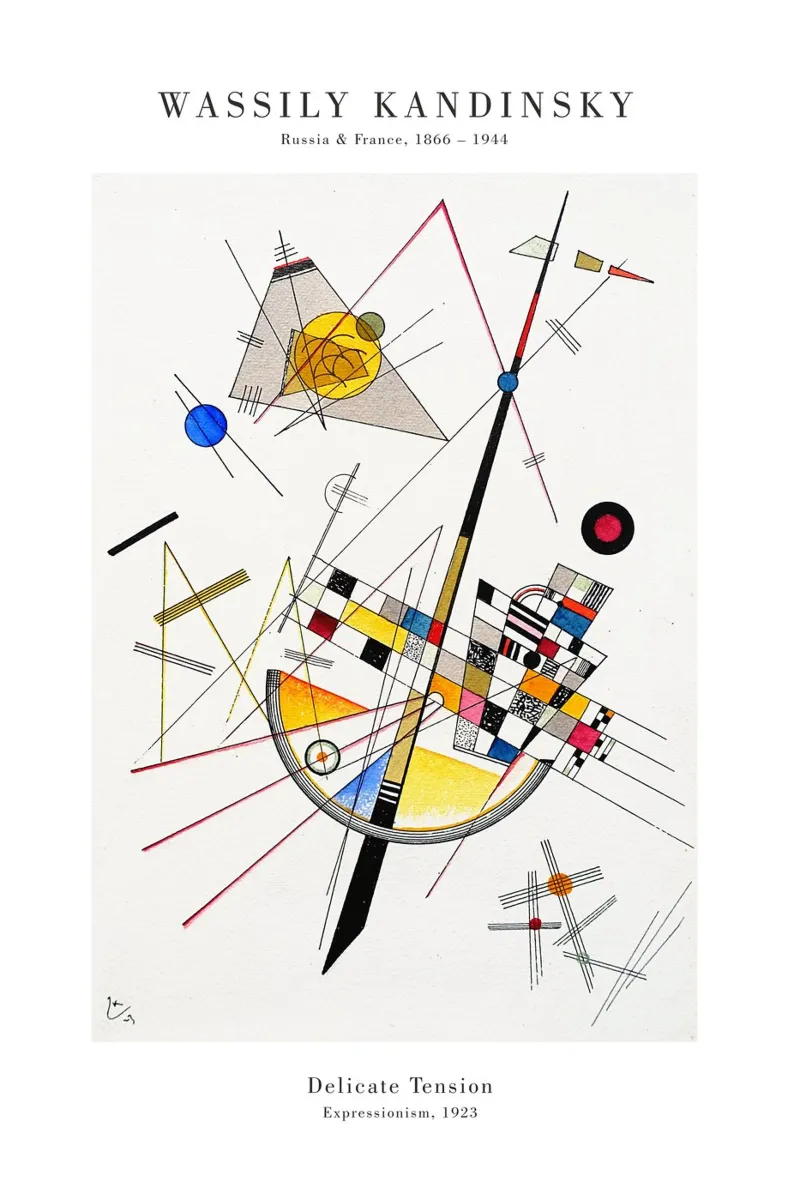 Wassily Kandinsky - Tensione delicata pellicola backlit da Old Masters