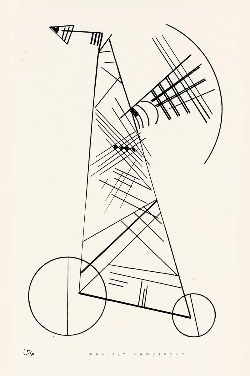 Wassily Kandinsky - Linien und Kreise carta hahnemühle da Old Masters
