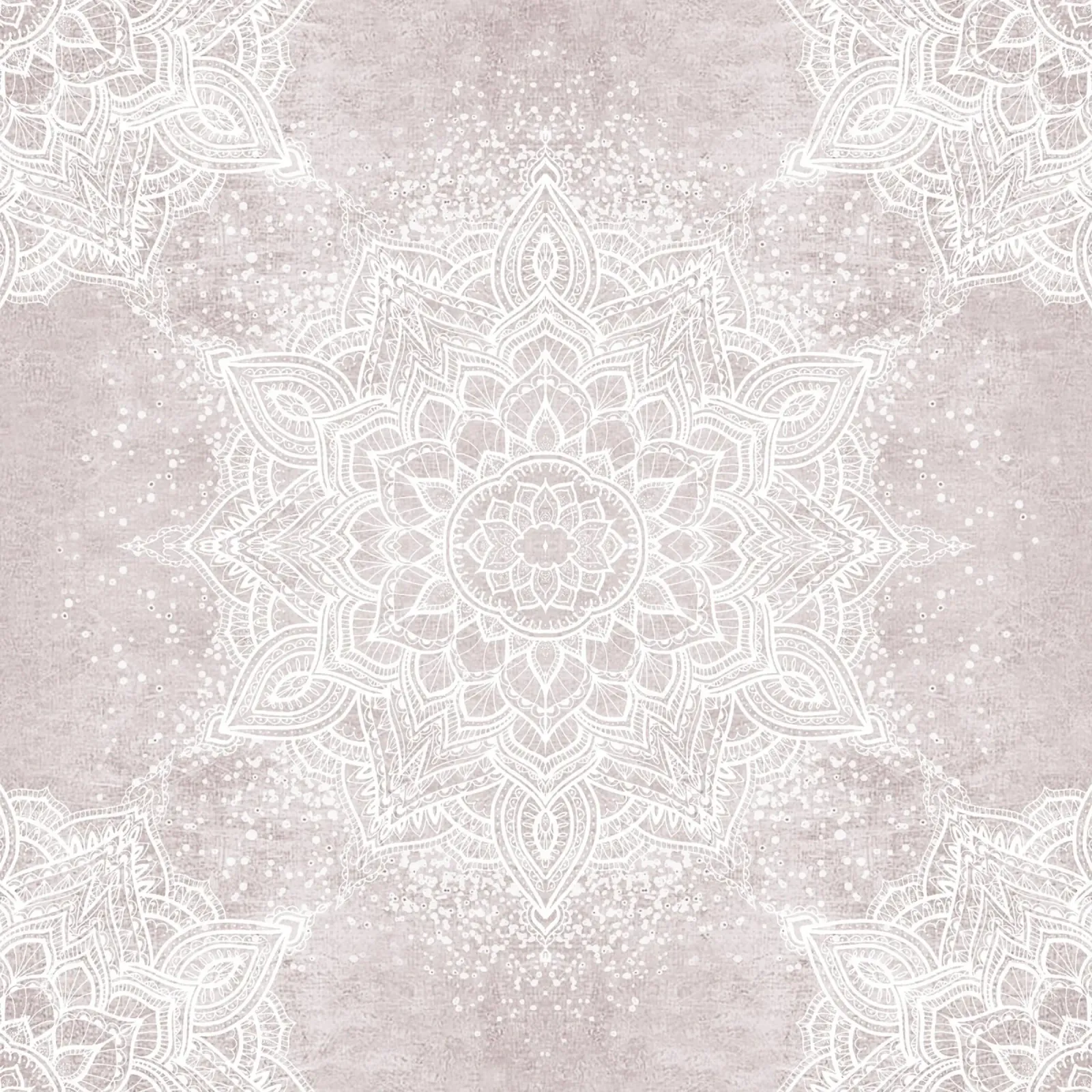 Mandala vintage soft boho - blush neutro pellicola backlit da Bloomery Decor
