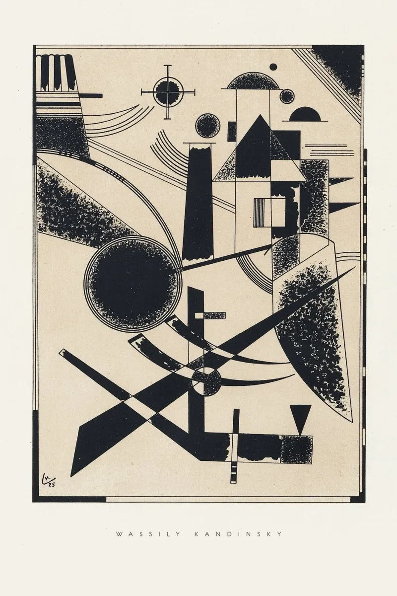 Wassily Kandinsky - Lithographie No. III carta hahnemühle da Old Masters