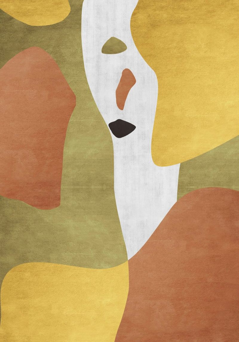 Abstract forms in earthy tones poster de LisaArtes