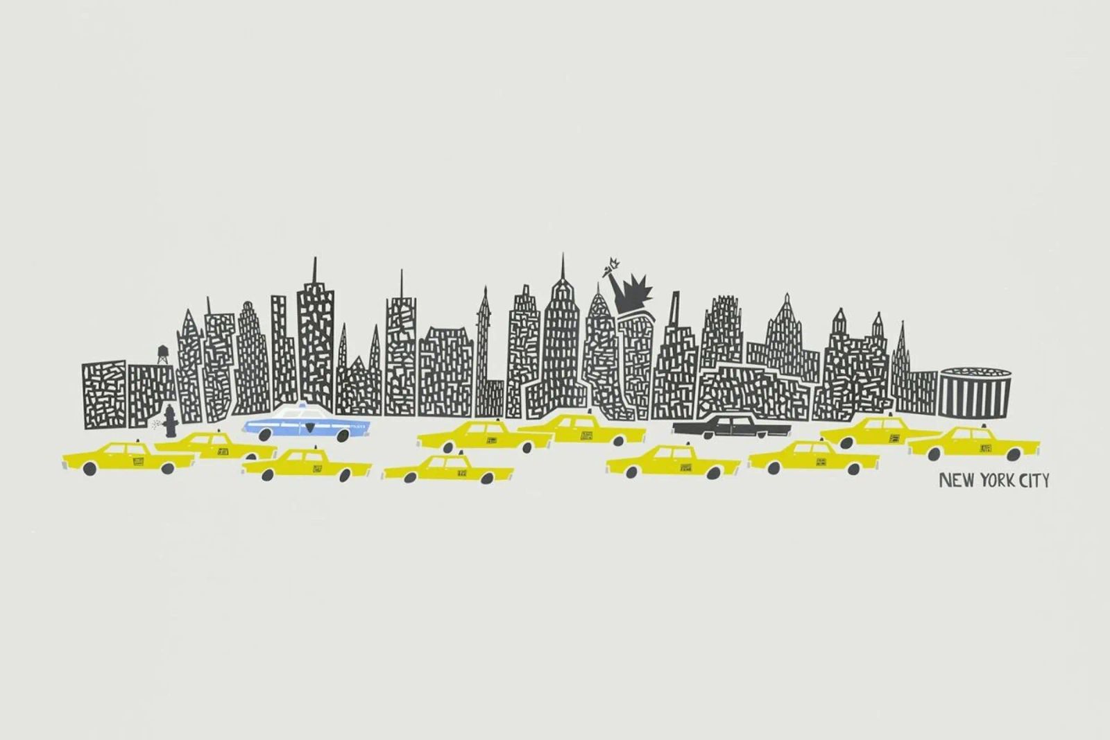 Panoramic New York poster de Fox & Velvet
