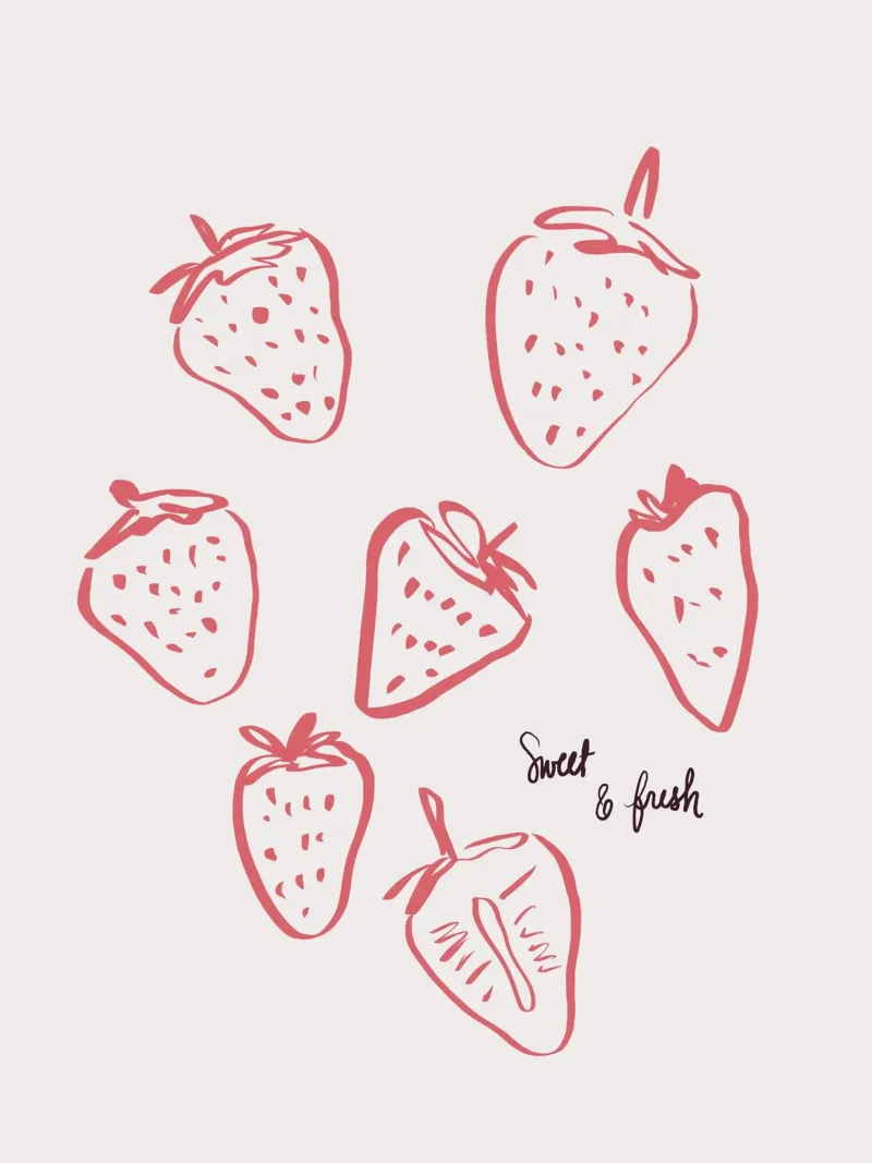 Sweet Strawberries poster with aluminum frame by Magnific