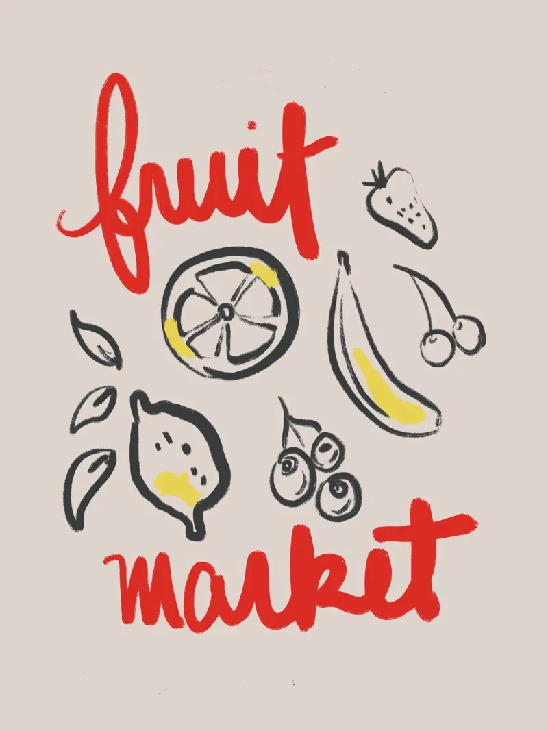 Fruit Market poster with plastic frame by Magnific