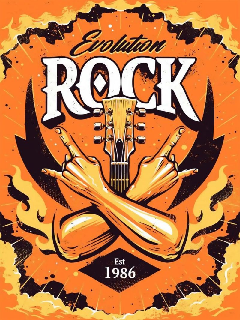 Evolution ROCK East 1986 poster Poster von SoundStudio