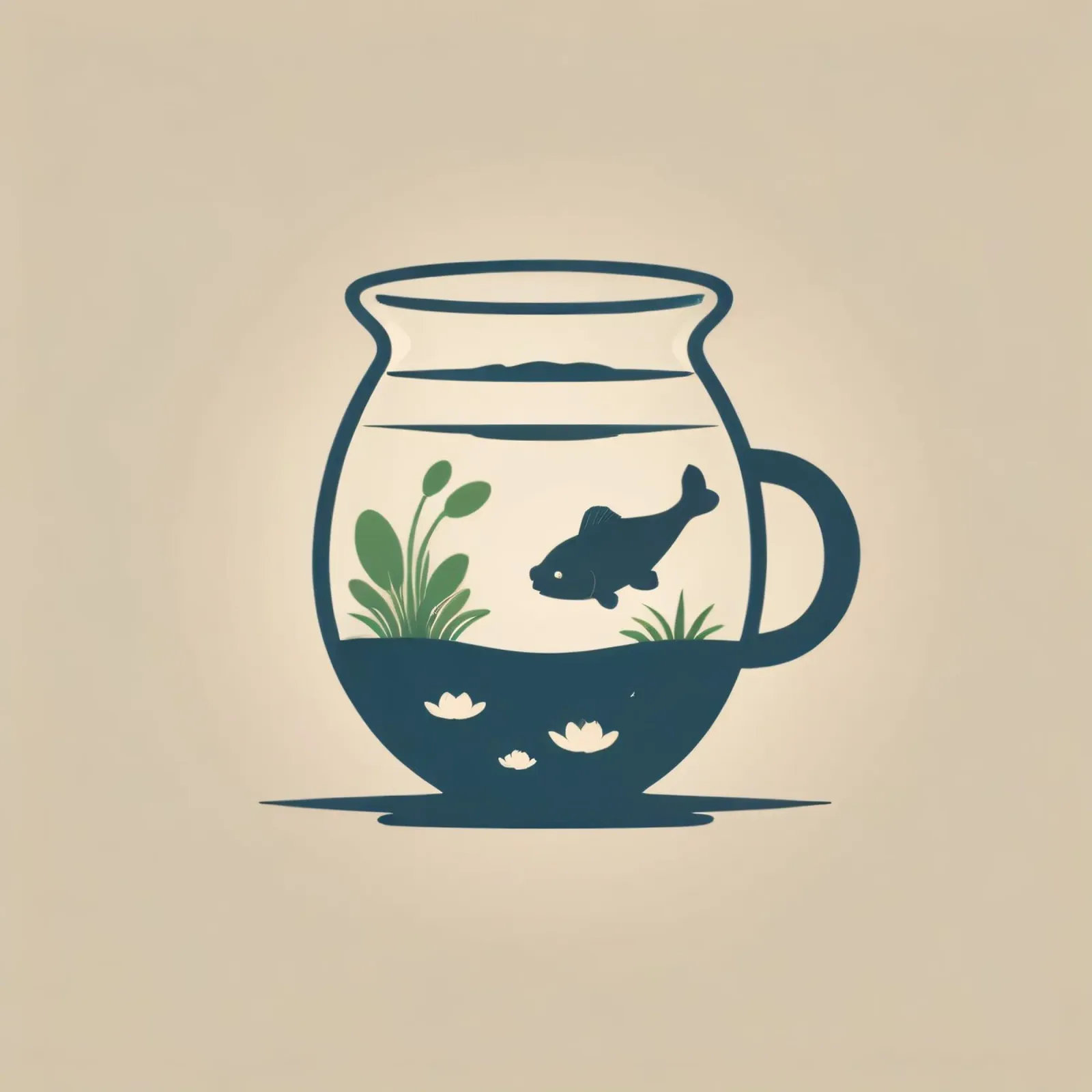 una vasca per pesci con piante acquatiche e un pesce che nuota pellicola backlit da DesignDoodle